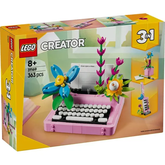 LEGO Creator 3-in-1 Blumen-Schreibmaschine 31169, ab 8 Jahren
