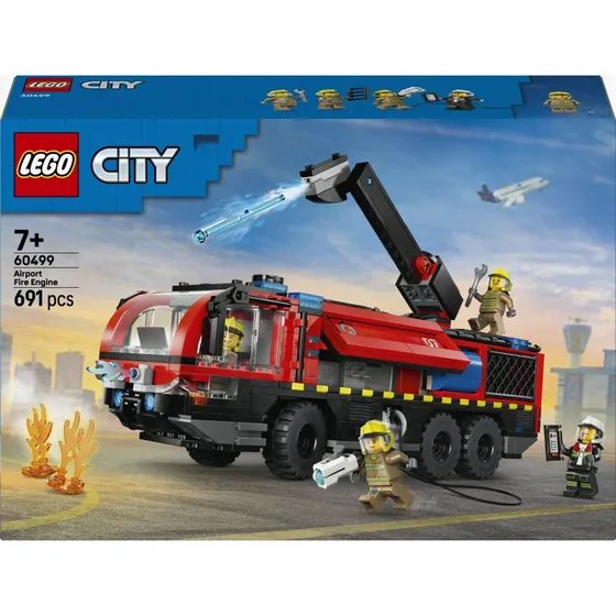 LEGO City 60499 Flughafenlöschfahrzeug - Feuerwehr Set für Kinder