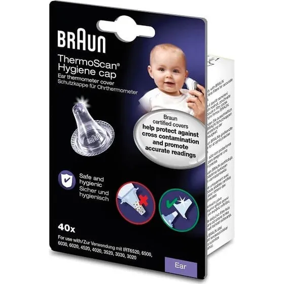 Braun Schutzkappen ThermoScan LF40, 40 Stück