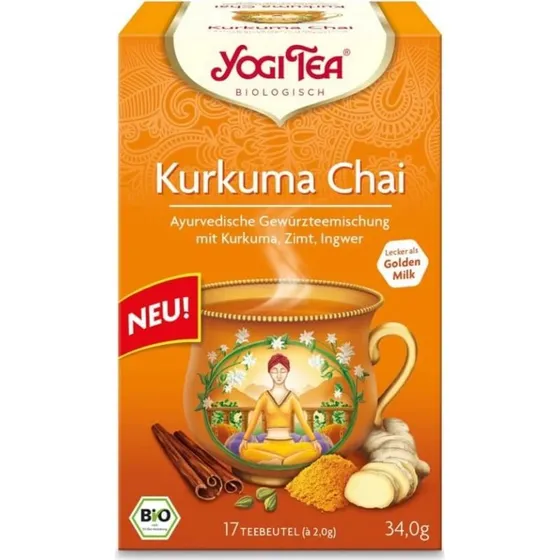 Yogi Tea Bio Kurkuma Chai Tee, 17 Beutel