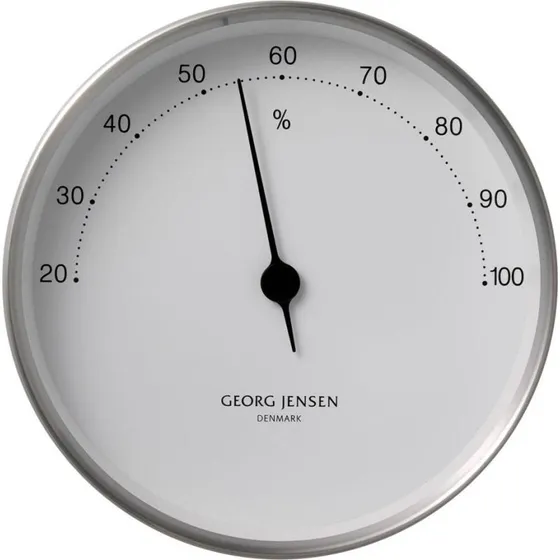 Georg Jensen KOPPEL Hygrometer 10 cm Edelstahl wei