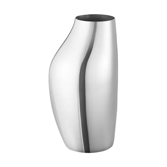 Georg Jensen Sky Vase Edelstahl 27 cm poliert