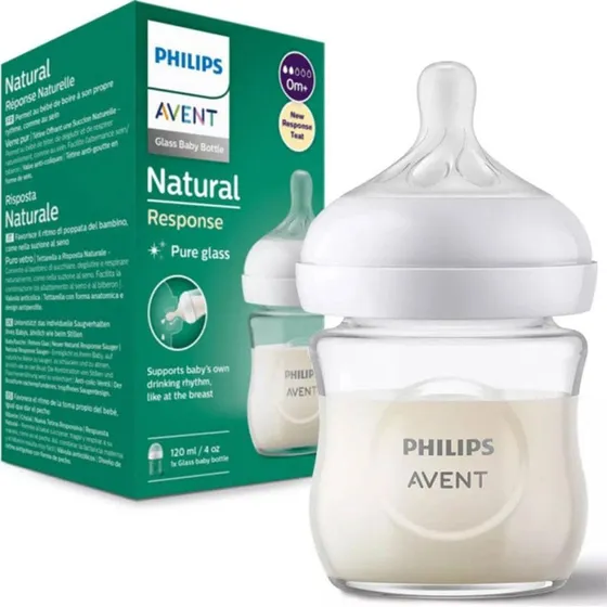 Philips Avent Natural Response Glasflasche 120ml, Weiß