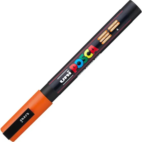 uni POSCA Acrylmarker PC-3M Fein, Dunkelorange