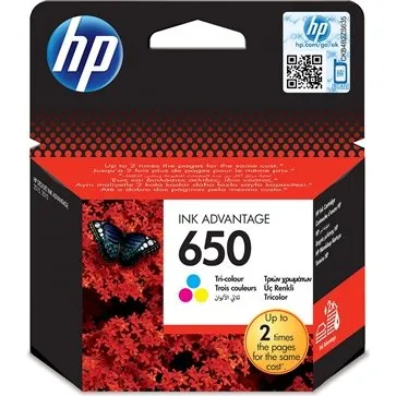 HP Original Tintenpatrone 650 (CZ102AE) color, ca. 200 Seiten
