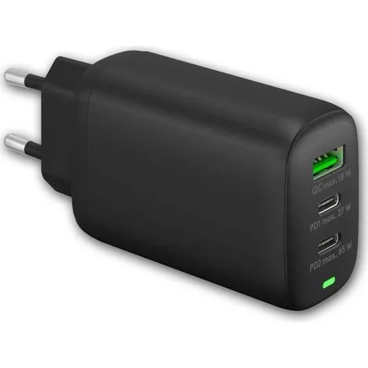 Goobay 61760 USB-C PD 3-fach Ladegert 65 W schwarz