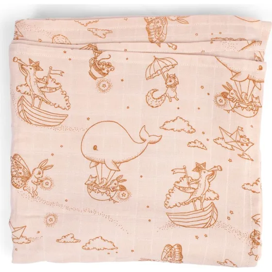 Filibabba Musselintuch Hvid 120x120 cm