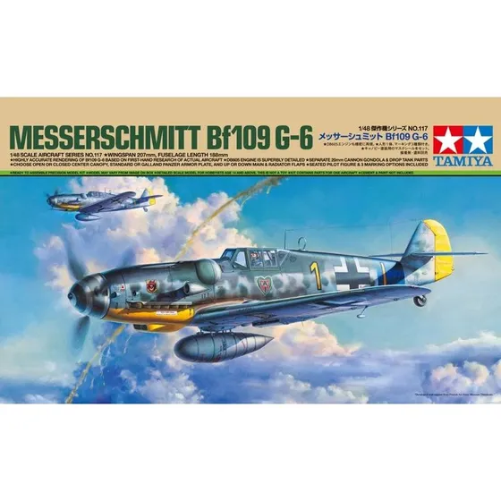 Tamiya 1:48 Bf109 G-6 Messerschmitt Modellbausatz