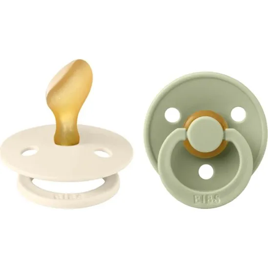 BIBS 2er-Set Colour Schnuller Anatomisch, Latex, 6-18M, Elfenbein-Salbei