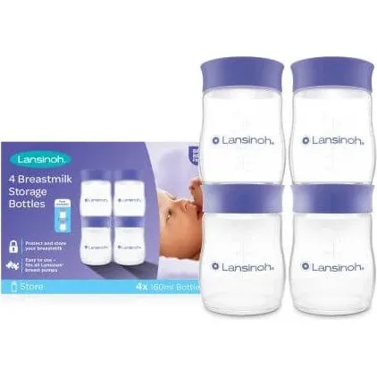 Lansinoh Muttermilch-Aufbewahrungsbehälter, 4er-Pack, 160 ml