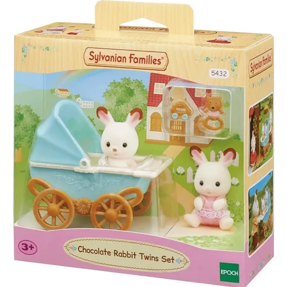 Sylvanian Families Zwillingshasen-Kinderwagen-Set