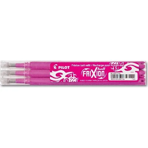 PILOT FriXion Ball Tintenroller-Ersatzminen BLS-FR7, Rosa, 3er Set