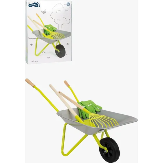 Small Foot Gartenwerkzeug-Set mit Schubkarre für Kinder ab 3 Jahren