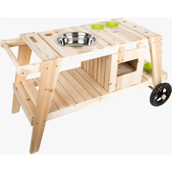 Small Foot Matschküche aus Holz mit Backofen und Zubehör