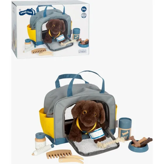 Small Foot Kuscheltier Haustier Set Hund mit Pflegeset