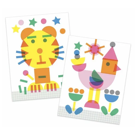 Djeco Malen: Knstlerwerkstatt  Kreativset mit Stempeln & Schablonen