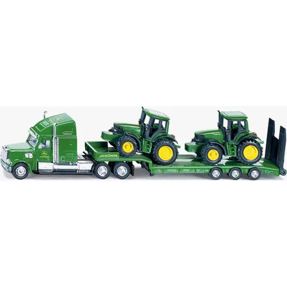 SIKU Tieflader mit 2 John Deere Traktoren (Modell 1837)
