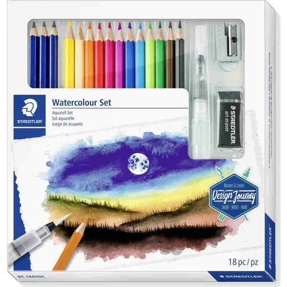 STAEDTLER Watercolour Design Journey Zeichenset, 18-teilig