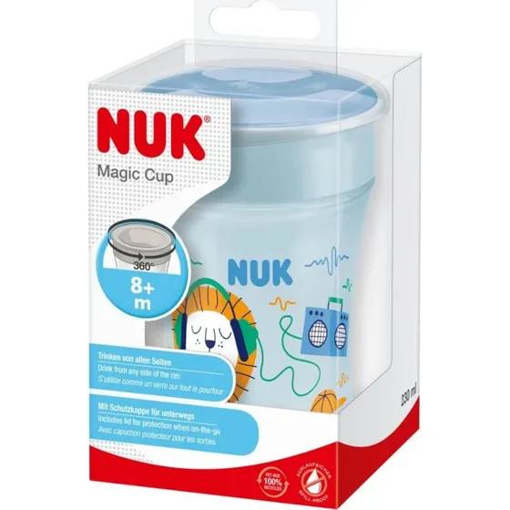 NUK Magic Becher für Jungen, 230 ml, Blau, ab 8 Monaten