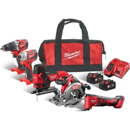 Milwaukee M18 FPP5K-502B Set mit 2x 5 Ah Akkus