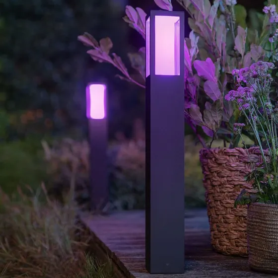 Philips Hue Impress LED-Wegeleuchte, RGBW, Smart, Aluminium