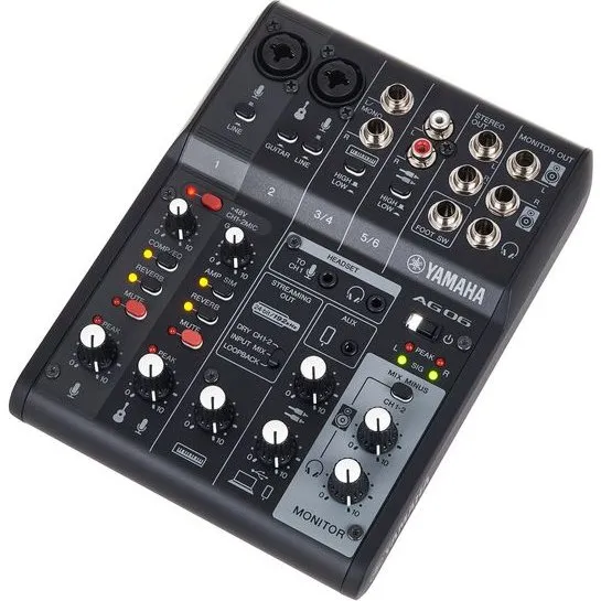 Yamaha AG06MK2 BK Live-Streaming Mischpult schwarz