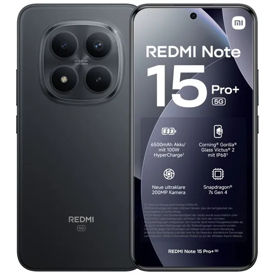 Xiaomi Redmi Note 15 Pro+ 5G 256GB Schwarz