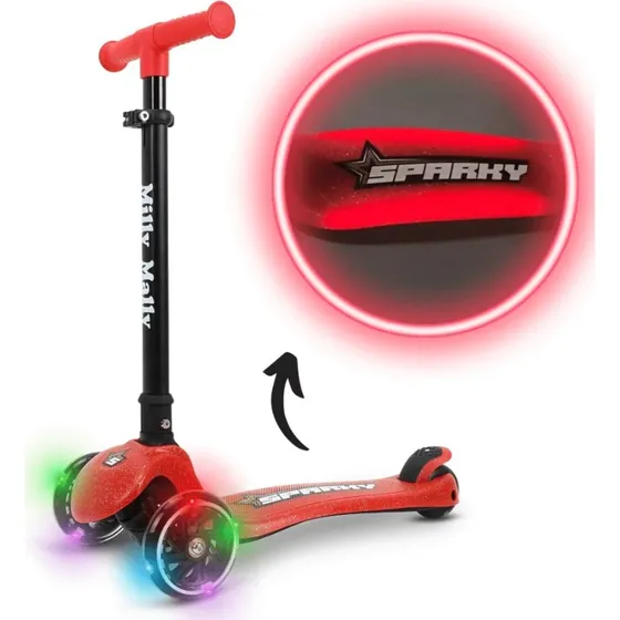 Milly Mally Sparky LED-Tretroller, Rot