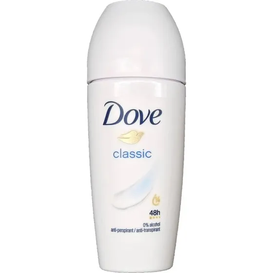 Dove Classic Antitranspirant Roll-On Deodorant für Frauen, 50 ml