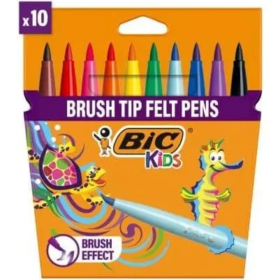 BIC Kids Visaquarelle abwaschbare Fasermaler, 10er Set