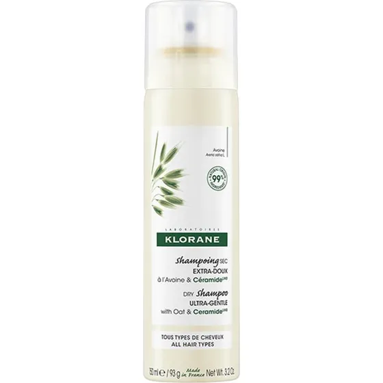 Klorane Ultra-Gentle Trockenshampoo mit Hafer & Ceramid, 150 ml