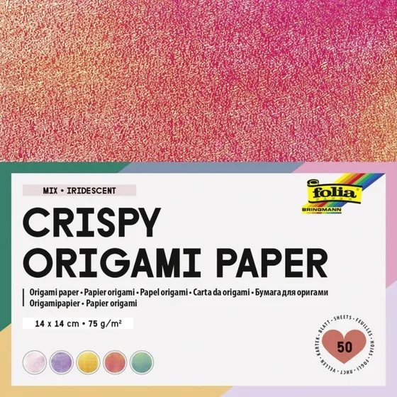 folia Crispy Origami Paper Irisierend Punkt & Kristall 50 Blatt