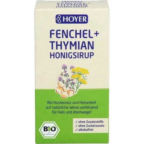 HOYER Bio-Honigsirup Fenchel & Thymian, 250 g