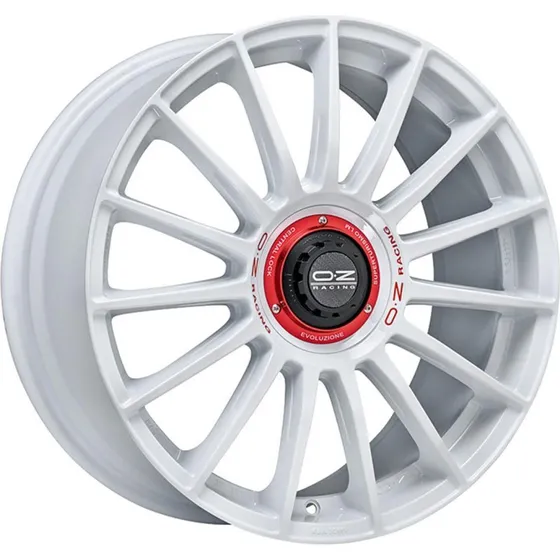 OZ Superturismo Evoluzione WRC Felge 8.0Jx18 5x112 ET48 Weiß/Rot