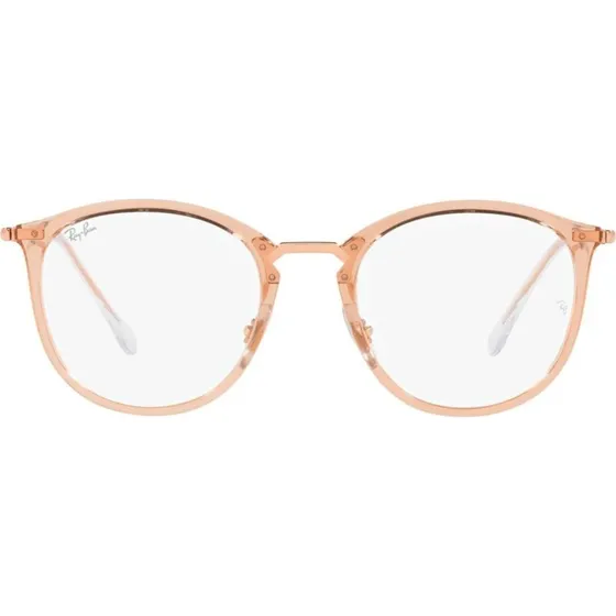 Ray-Ban RX 7140 Damenbrille Rund - Braun Transparent