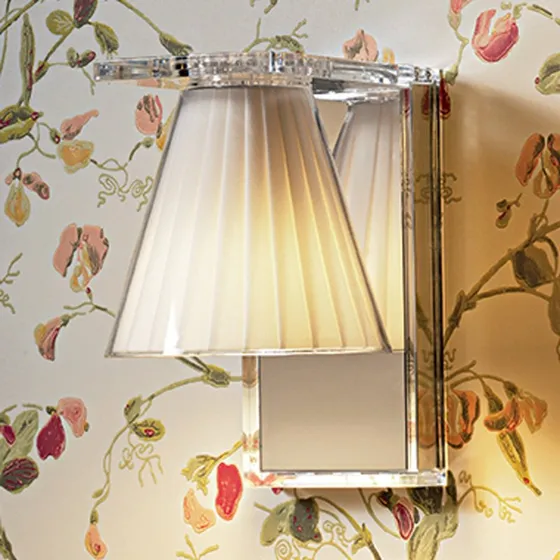 Kartell Light-Air Wandleuchte mit Stoffschirm, Beige