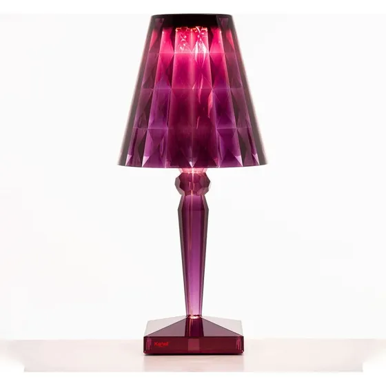 Kartell Big Battery LED-Tischleuchte IP54 - Pflaume