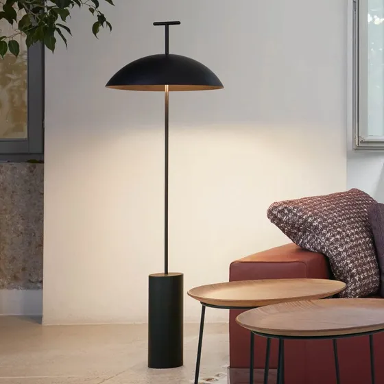 Kartell Geen-A LED-Stehleuchte, Schwarz, 132 cm, Stahl