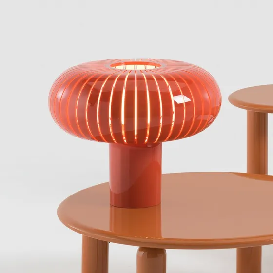 Kartell Tischleuchte Teresa Special Edition, Orange, Ø 50 cm