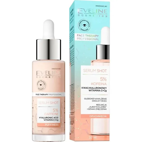 Eveline Cosmetics Serum Shot Augenpflege mit 5% Koffein, 30 ml