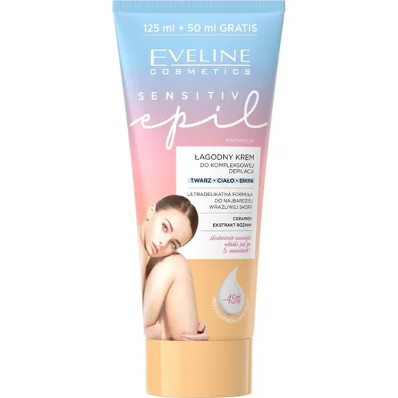 Eveline Sensitive Epil Sanfte Haarentfernungscreme, 175 ml