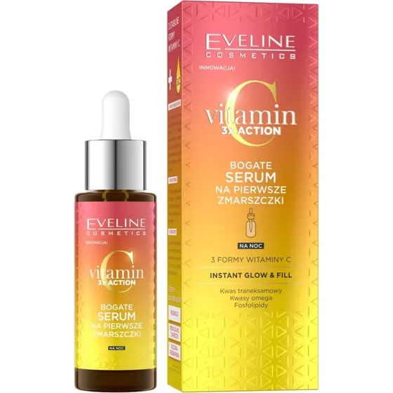 Eveline Vitamin C 3x Action Rich Serum für erste Falten, 30 ml