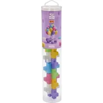 Plus-Plus BIG Röhrenbaukasten Pastell - 15 große Bausteine