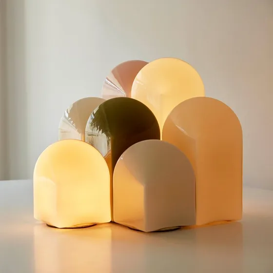 HAY Parade LED-Tischleuchte Shell White 32 cm