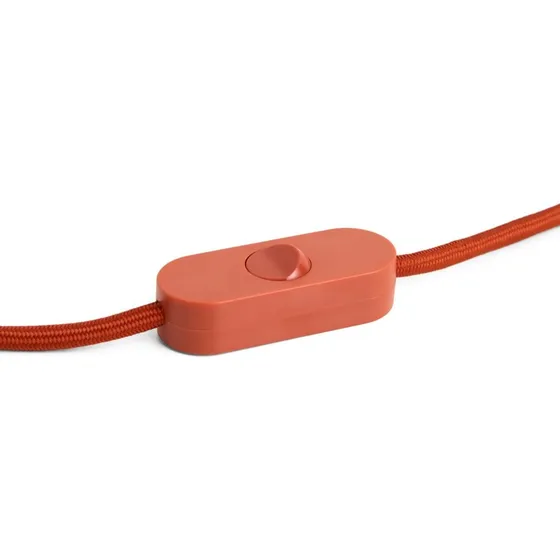 HAY COMMON E27-Lampenfassung, rostrot, 2,4 m Kabel