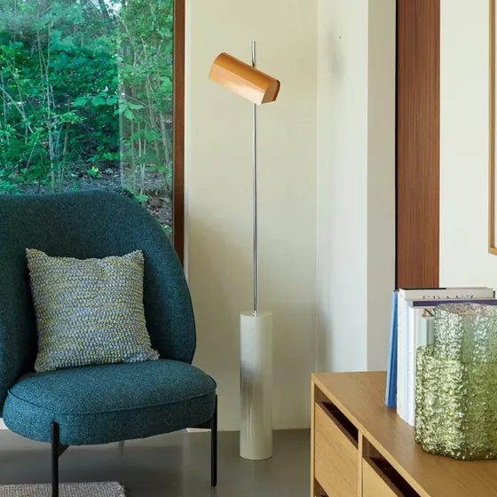 Reflector LED-Stehleuchte Orange, 160 cm, Skandinavisches Design