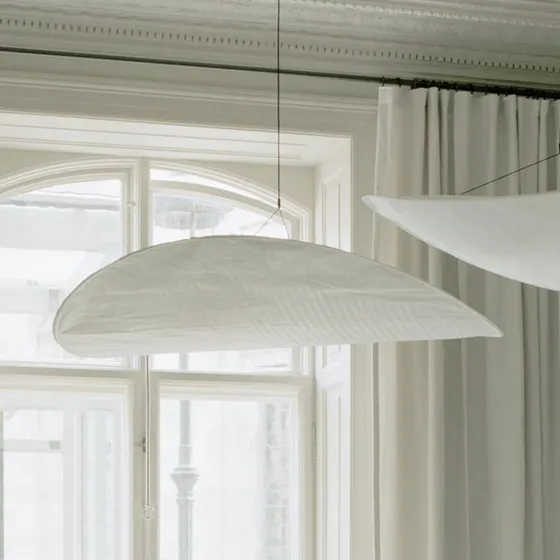 New Works Tense LED-Hängeleuchte, Ø 90 cm, Weiß