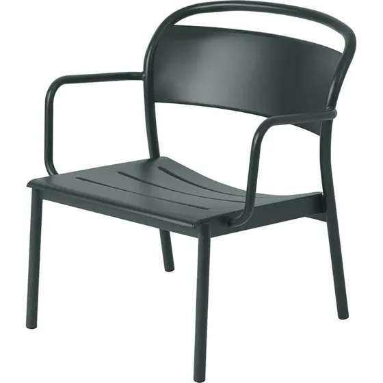 Muuto Linear Sessel Dark Green - Lounge Sessel aus Stahl