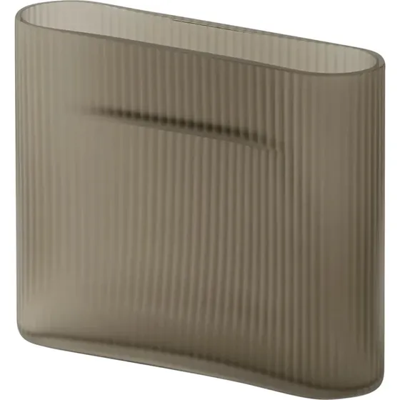 Muuto Ridge Vase 16,5 cm Taupe - Mundgeblasenes Glas
