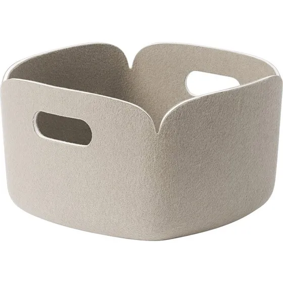Muuto Restore Aufbewahrungskorb 28x28 cm Sand aus recyceltem Filz